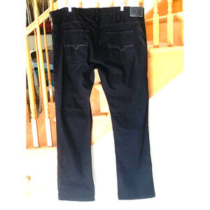 Guess Men’s Regular Straight 5 Pocket Jeans Black Size 40 x 34